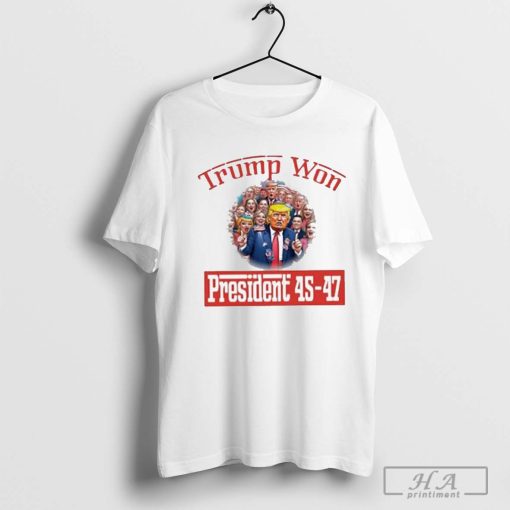 Official Trump Won President 45-47 Shirt