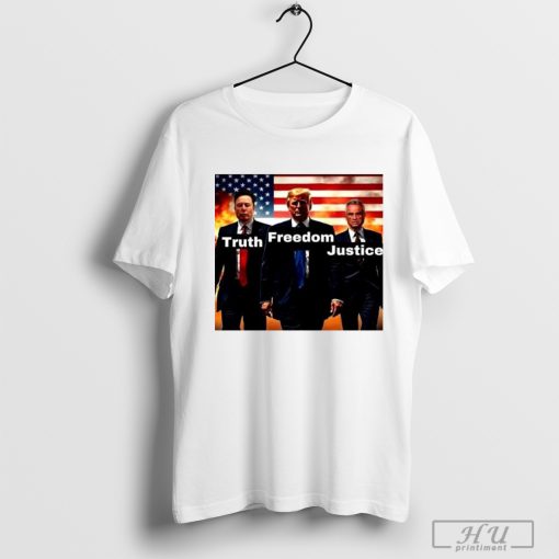 Official Truth Freedom Justice support TRump flag T Shirt