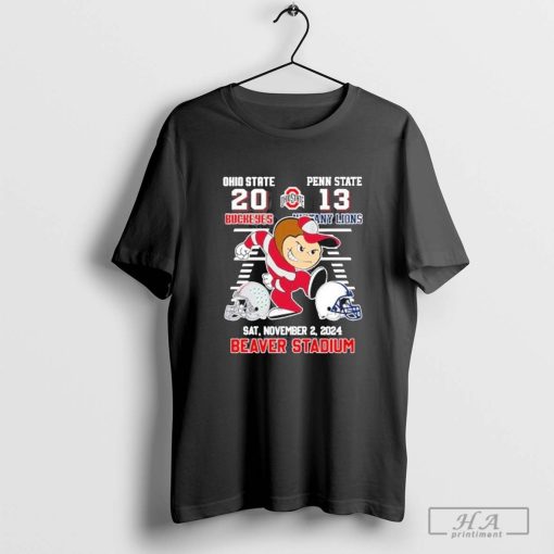 Ohio State Buckeyes Beat Penn State Nittany Lions 20-13 Beaver Stadium 2024 Mascot T-shirt