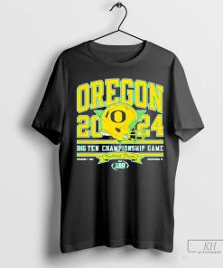 Oregon Ducks 2024 Big Ten Football Championship game helmet shirt