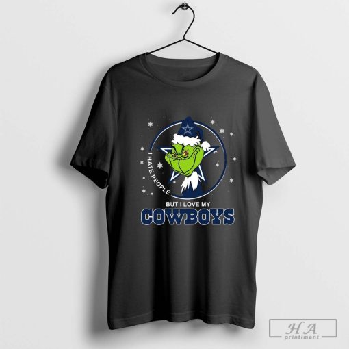 Original Santa Grinch I Hate People But I Love My Dallas Cowboys Christmas 2024 Shirt