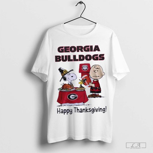 Peanuts Georgia Bulldogs Happy Thanksgiving shirt