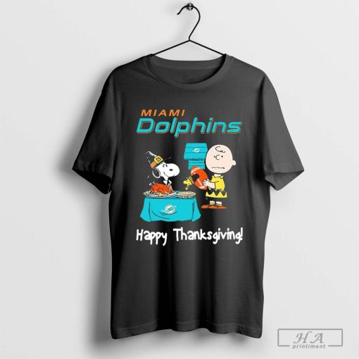 Peanuts Miami Dolphins Happy Thanksgiving NFL Football 2024 t-shirt