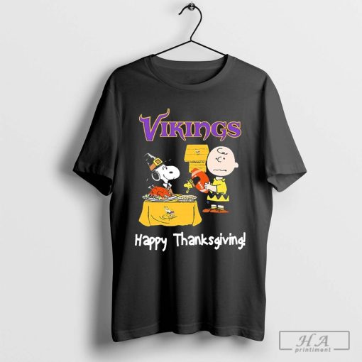 Peanuts Minnesota Vikings Happy Thanksgiving NFL Football 2024 t-shirt