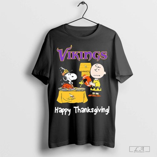 Peanuts Minnesota Vikings NFL Football Happy Thanksgiving 2024 t-shirt