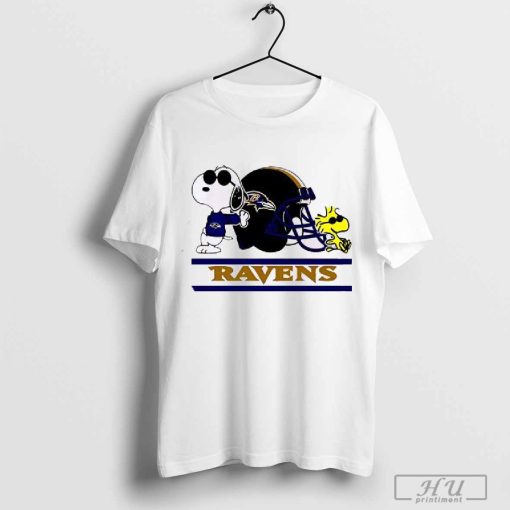 Peanuts Snoopy Woodstock Baltimore Ravens Shirt