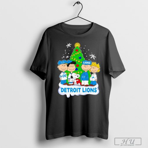 Peanuts Snoopy and friends Detroit Lions Christmas tree shirt