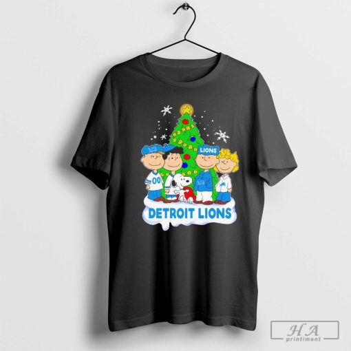 Peanuts Snoopy and friends Detroit Lions Christmas tree shirt