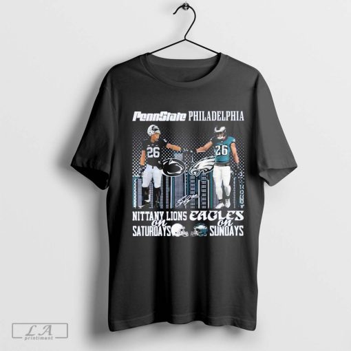 Penn State Nittany Lions On Saturdays x Philadelphia Eagles On Sundays T-Shirt