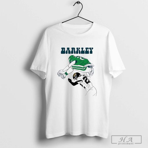 Philadelphia Eagles Saquon Barkley hurdle for first-down reception shirt