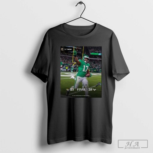 Philadelphia Eagles Win 27 23 Jacksonville Jaguars 2024 Final Score Game Day Matchup Shirt