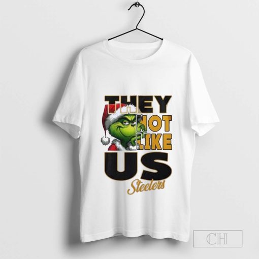 Pittsburgh Steelers Grinch They Not Like Us Steelersmas Christmas T-Shirt