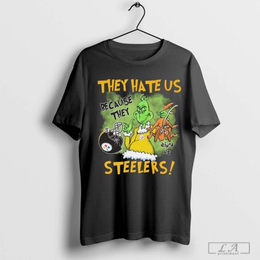 Pittsburgh Steelers The Grinch They Hate Us Because They Ain’t Us Steelers Christmas Shirt