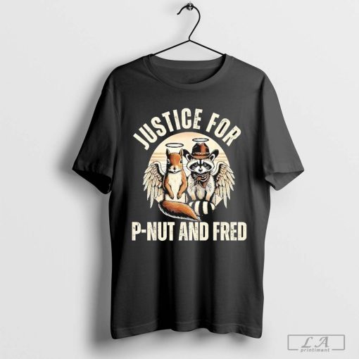 Pnut Justice For Fred The Raccoon And Peanut The Squirrel T-Shirt