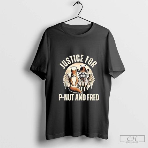 Pnut Justice For Fred The Raccoon And Peanut The Squirrel T-Shirt