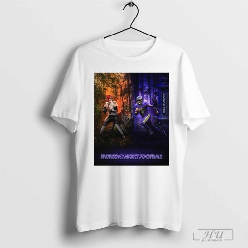 Poster The Jungle meets The Flock Thursday Night Football NFL Cincinnati Bengals vs. Baltimore Ravens t-shirt