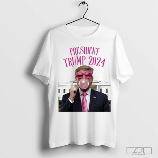 President Trump 2024 Blowing Bubble Gum Shirt