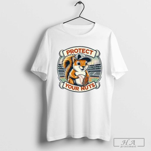 Protect Your Nuts - Squirrel Catcher Funny Baseball Premium T-Shirt