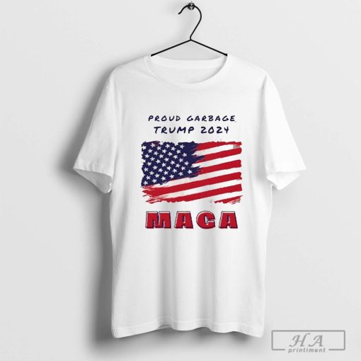 Proud Garbage Trump 2024 MAGA USA flag shirt