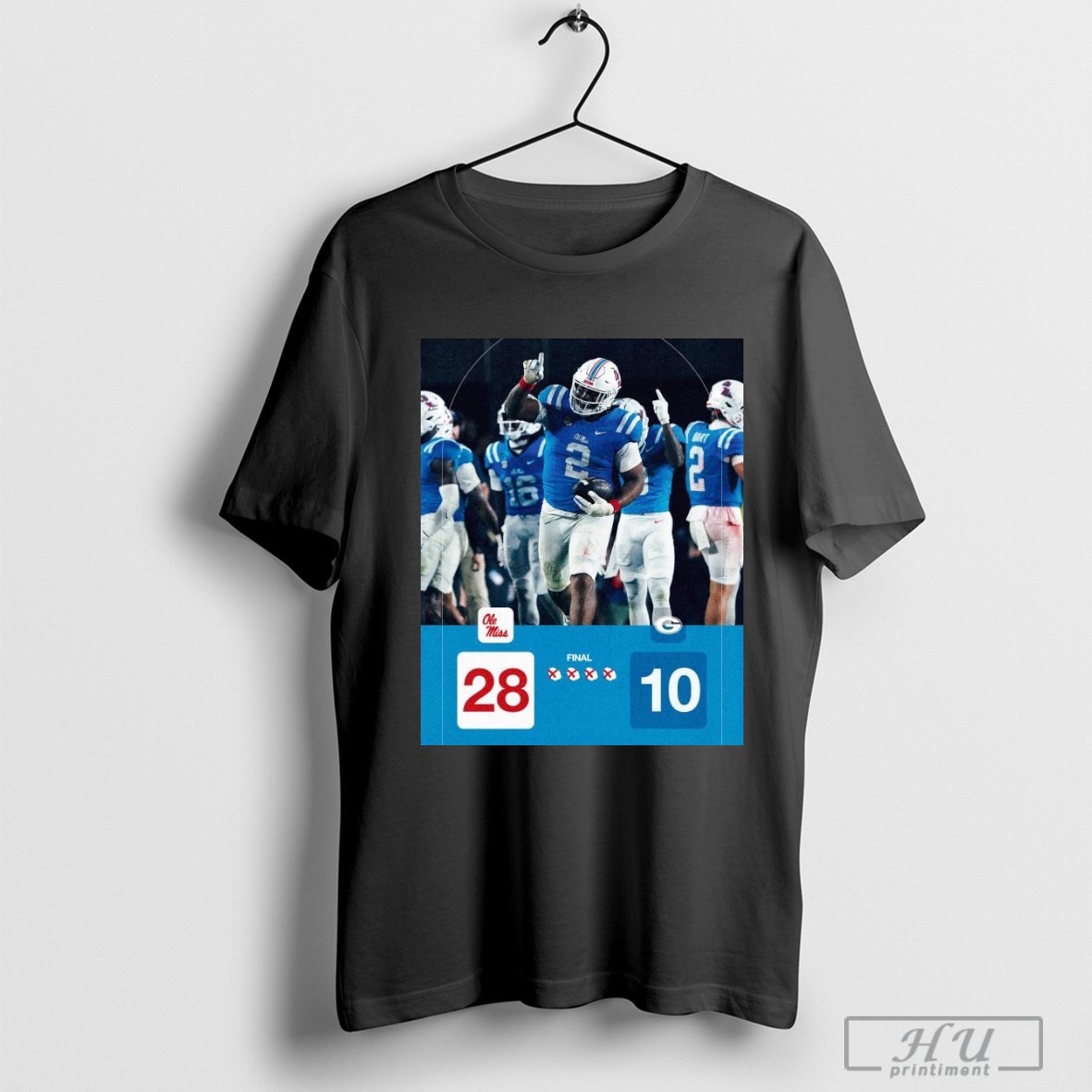 Sec Ole Miss Rebels Football 28 10 Georgia Bulldogs Final Score 2024 Poster T Shirt