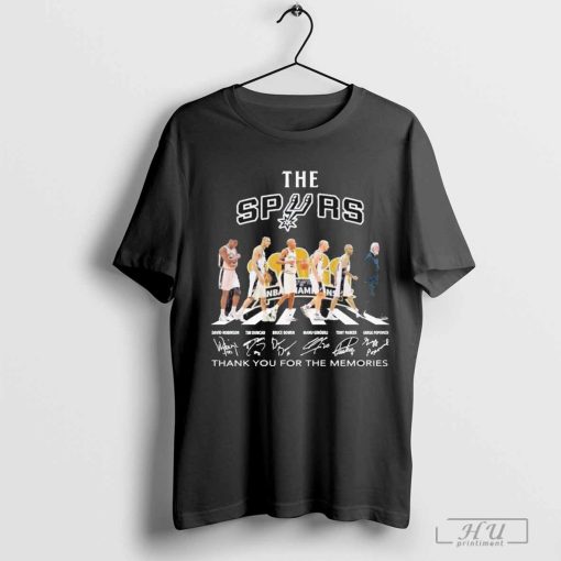 San Antonio Spurs Tim Duncan Bruce Bowen Tony Parker Gregg Popovich Signatures shirt