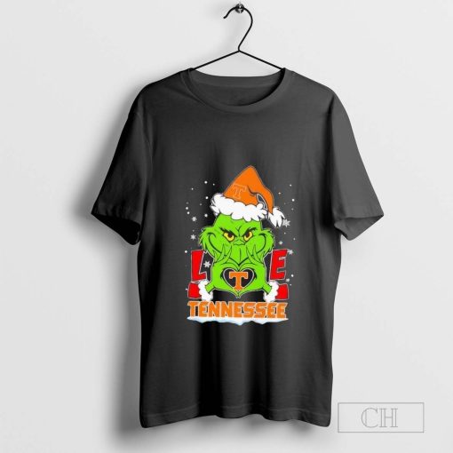 Santa Grinch love Tennessee Volunteers Christmas t-shirt