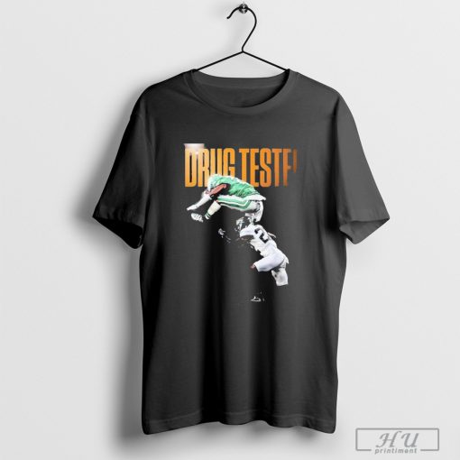 Saquon Barkley Drug Tested Reverse Hurdle Fly Philadelphia Eagles T-shirt