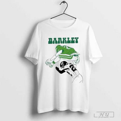 Saquon Barkley hurdle over Jaguars Philadelphia Eagles shirt