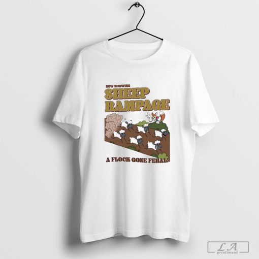 Sheeprampage Now Showing Sheep Rampage A Flock Gone Feral Rubberhose T-shirt