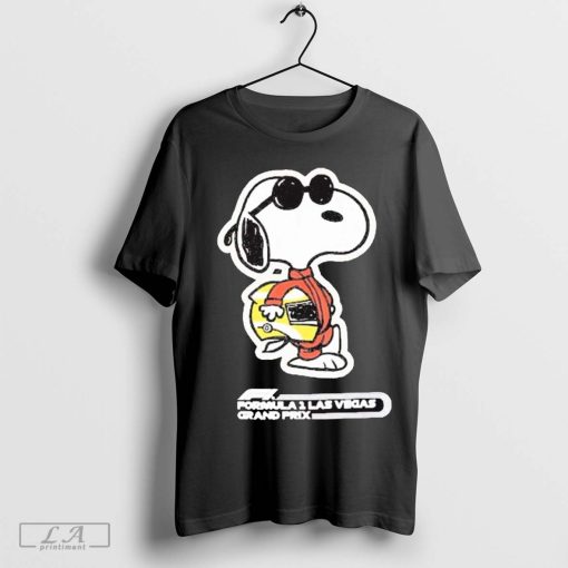 Snoopy Formula 1 x Peanuts 2024 Las Vegas Grand Prix Joe Cool t-shirt
