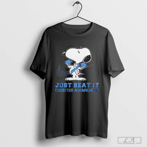 Snoopy Just Beat It Diabetes Awareness Be Strong 2024 Shirt