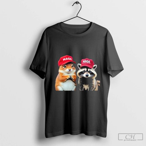 Social Media Star Peanut Squirrel And Fred Raccoon Maga T-Shirt