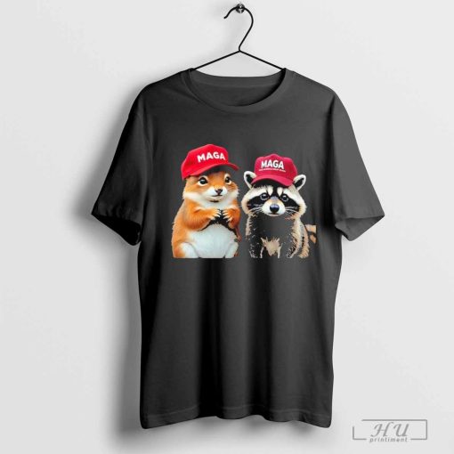 Social Media Star Peanut The Squirrel & Fred The Raccoon T-Shirt