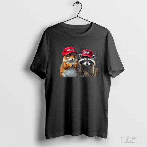 Social Media Star Peanut The Squirrel & Fred the Raccoon T-Shirt