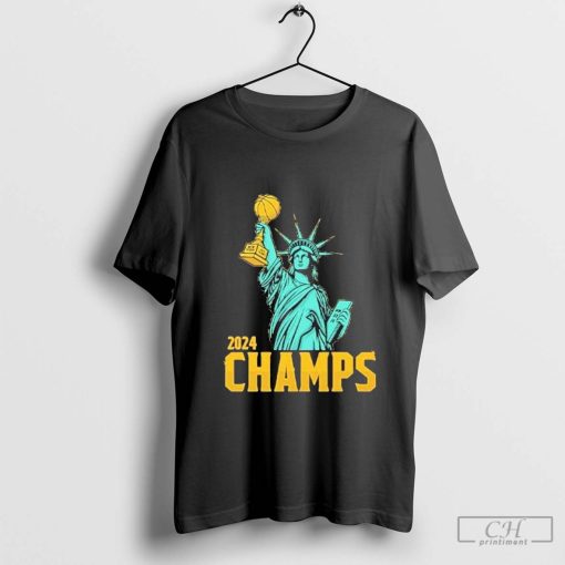 Statue Of Liberty New York Liberty 2024 Wnba Champs T-shirt