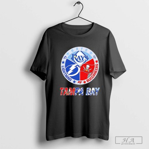 Tampa Bay sports teams Rays x Buccaneers x Lightning logo shirt