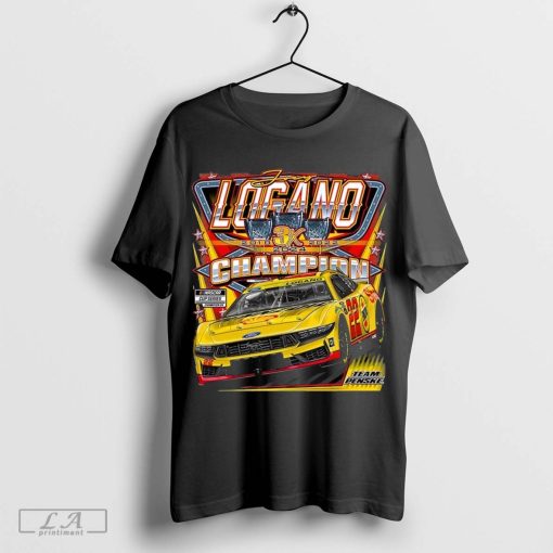 Team Penske Joey Logano 2024 3X NASCAR Cup Series Champion Car 2018-2024 t-shirt