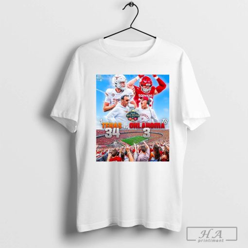 Texas LongHorns 34 – 3 Oklahoma Sooners Allstate Red River Rivalry 2024 T-shirt