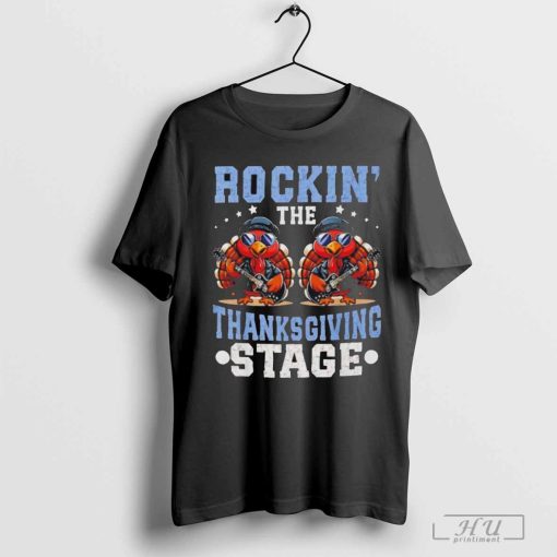 Thankful rockin' the Thanksgiving stage turkey day shirt