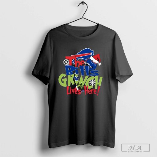 The Buffalo Bills Grinch Lives Here Christmas 2024 Shirt