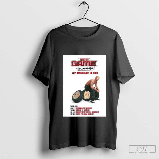 The Game The Documentary 20th Anniversary UK Tour March 2025 Poster t-shirt