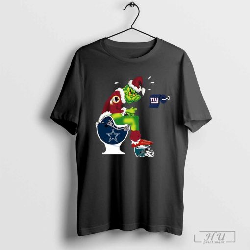 The Grinch Washington Football Team Shit On Toilet Dallas Cowboys Christmas 2024 Shirt