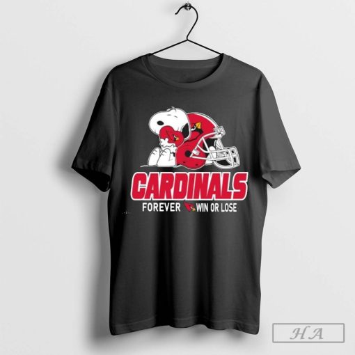 The Peanuts Movie Snoopy X Arizona Cardinals Forever Win Or Lose Shirt