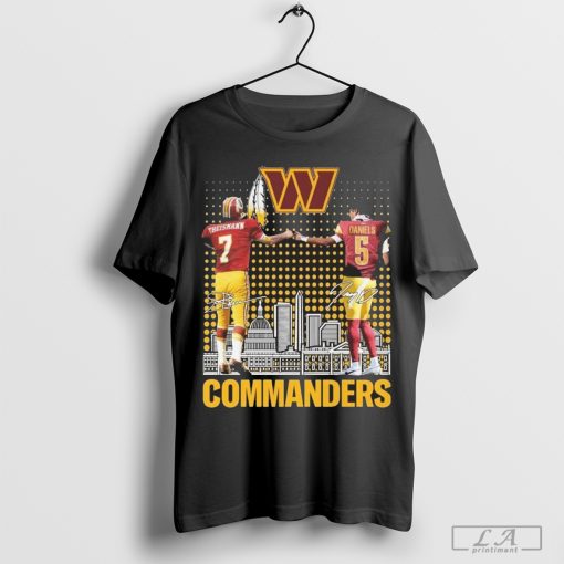 Theismann Daniels Commanders Football Signatures Shirt