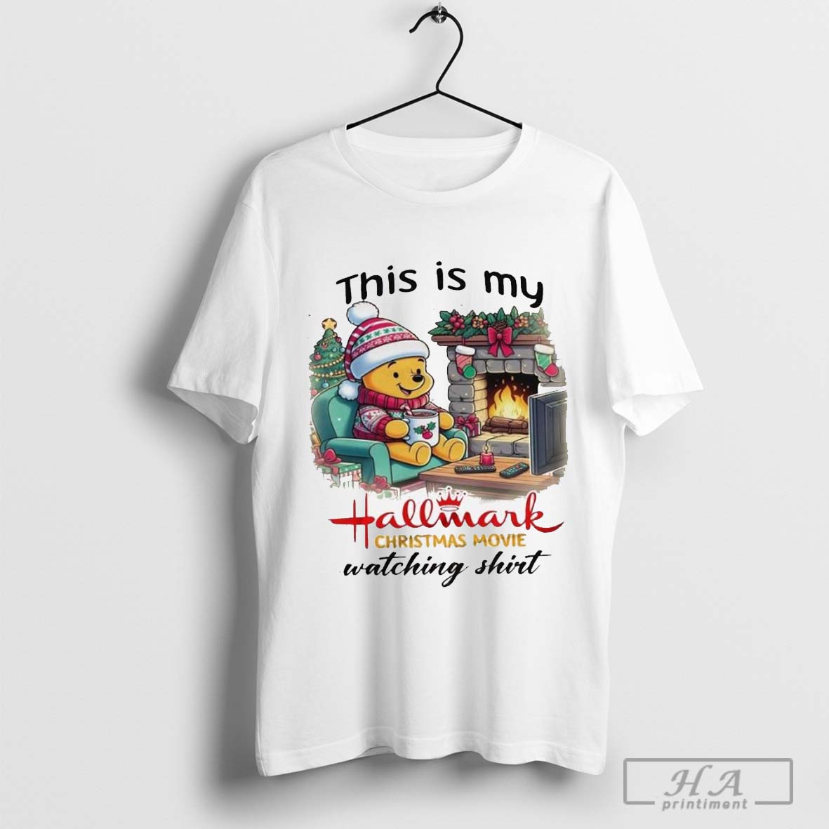 This Is My Hallmark Winnie The Pooh Christmas Movie Watching Shirt
