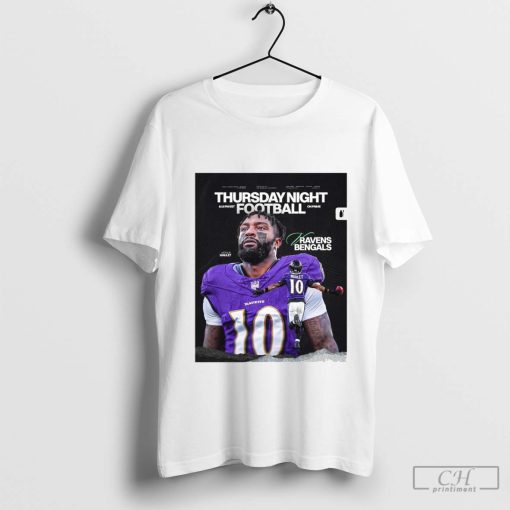 Thursday Night Football Arthur Maulet Cincinnati Bengals vs. Baltimore Ravens NFL Poster t-shirt