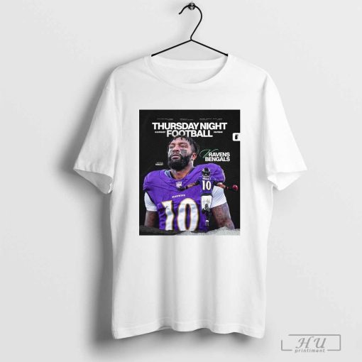 Thursday Night Football Arthur Maulet Cincinnati Bengals vs. Baltimore Ravens NFL Poster t-shirt