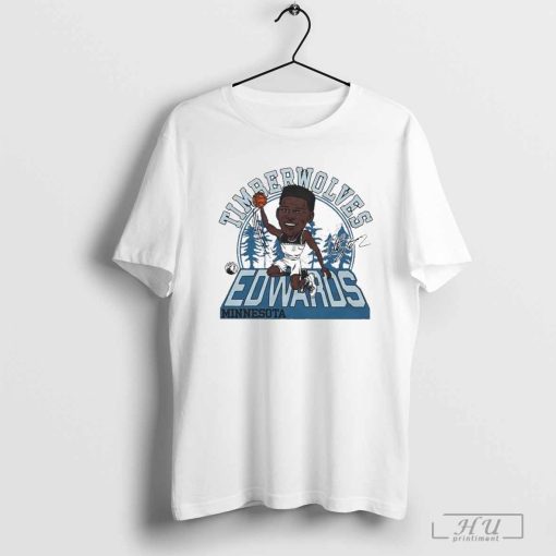 Timberwolves Anthony Edwards Signature City Caricature T-shirt