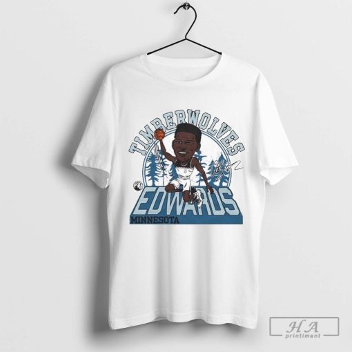 Timberwolves Anthony Edwards Signature City Caricature T-shirts