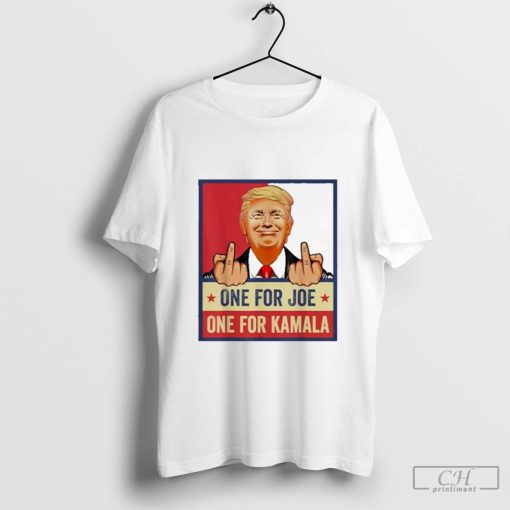 Top Trump Middle Fingers One For Joe One For Kamala Shirt